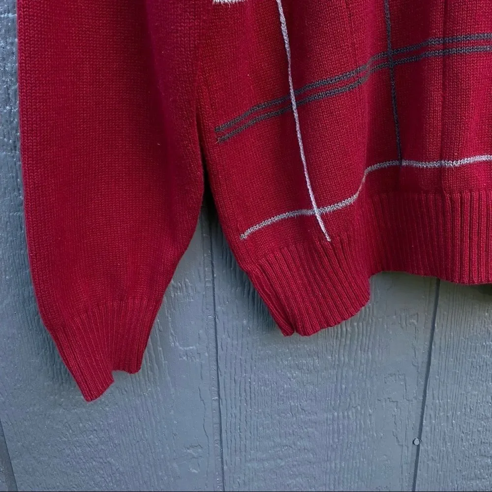 Oscar De La Renta Sweater Men's XXL Red